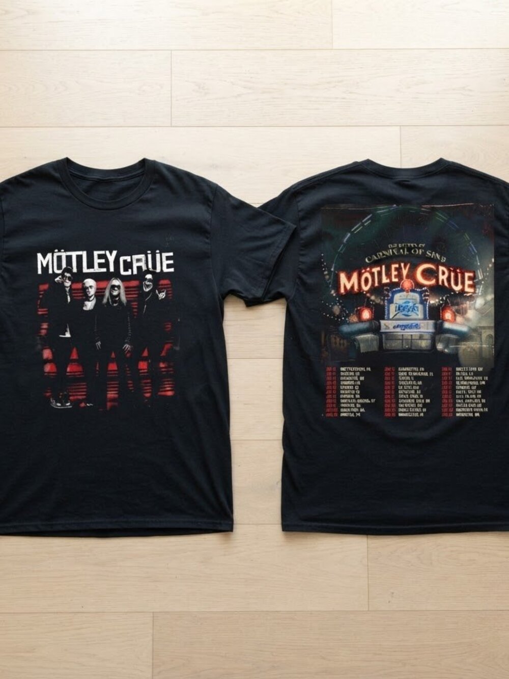 Motley Crue Carnival of Sins Tour 2026 Black T-Shirt S-4XL